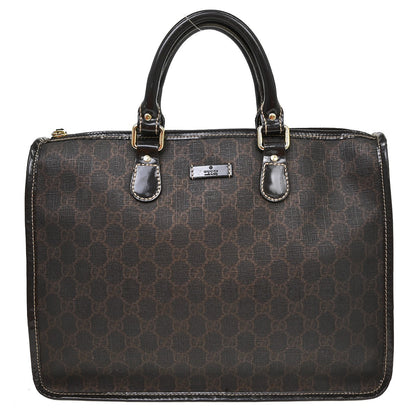 Gucci Plus Zip Tote GG Coated Canvas Large