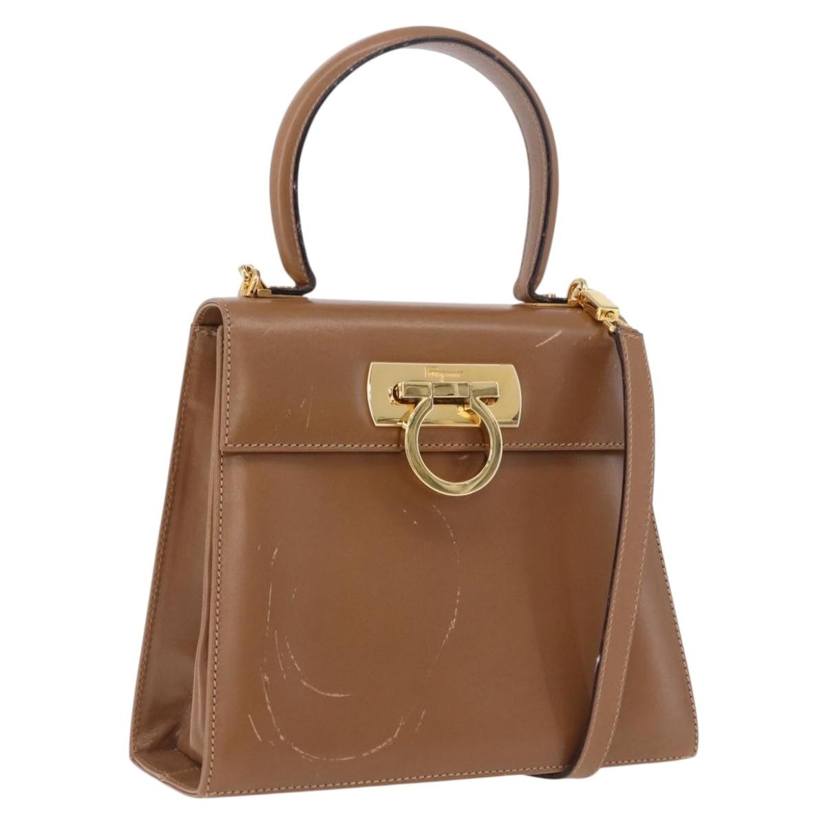 Salvatore Ferragamo Gancini Convertible Top Handle Leather Medium