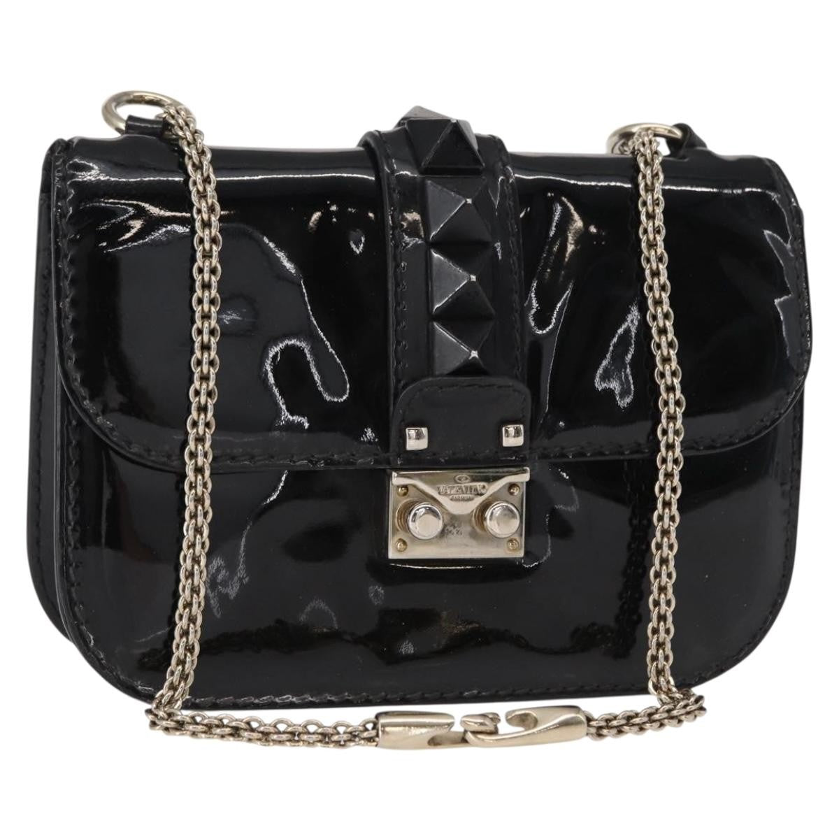 Valentino Garavani Glam Lock Shoulder Bag Patent Small