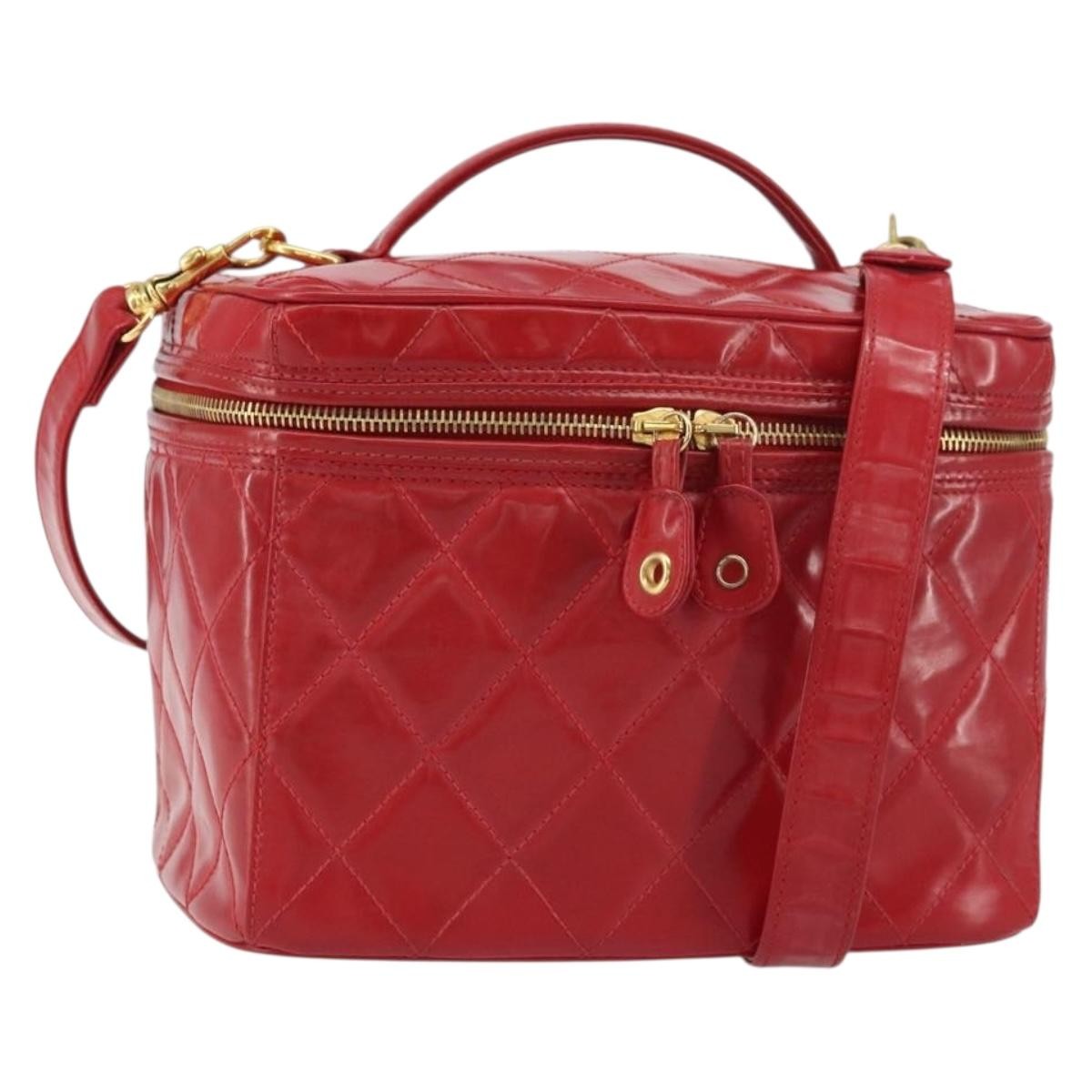 Chanel Vintage Vanity Case Patent Small