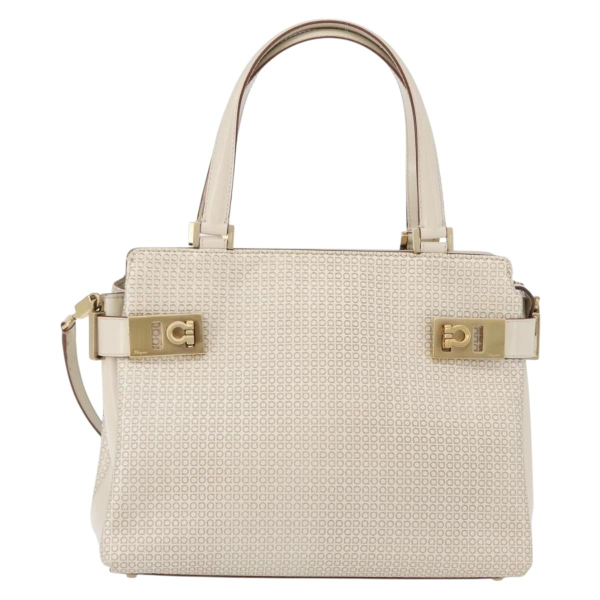 Salvatore Ferragamo Double Gancini Side Buckle Tote Leather Medium