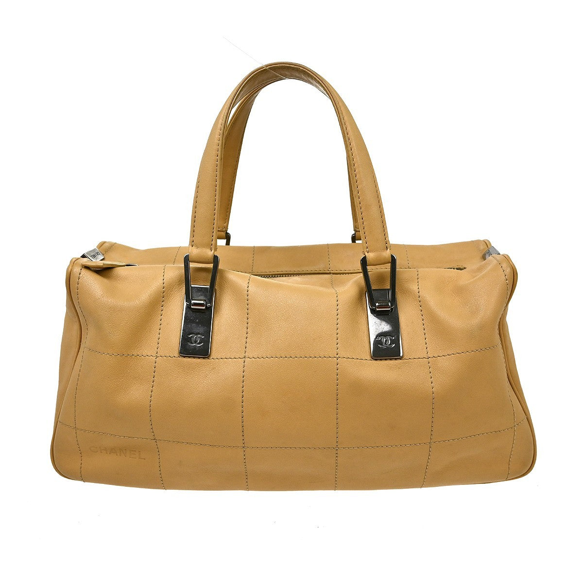 Chanel Square Stitch CC Boston Quilted Leather XL