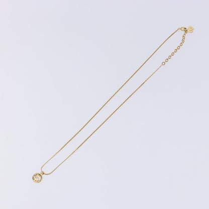 Christian Dior CD Round Pendant Necklace Metal Product Image