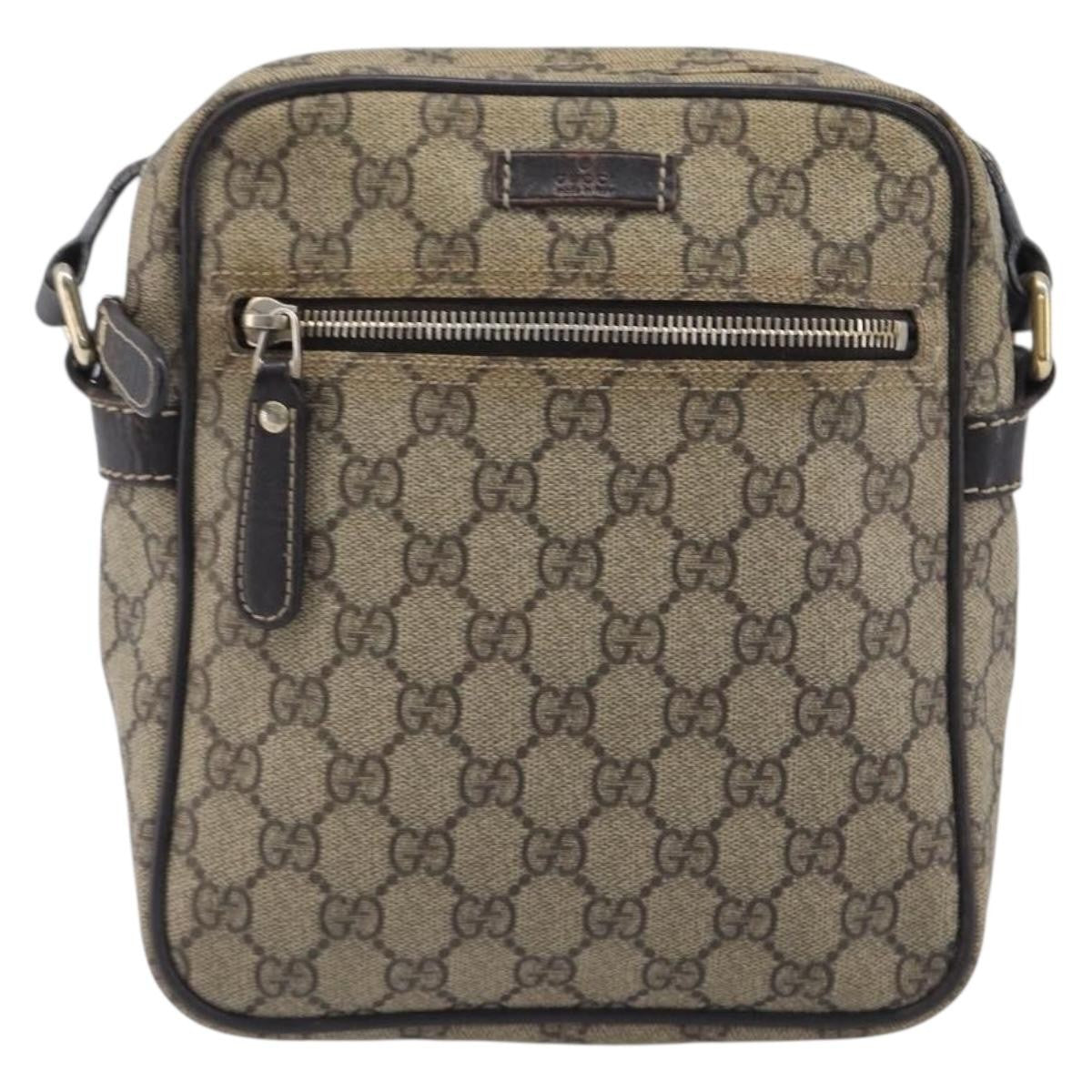 Gucci Front Zip Pocket Messenger GG Coated Canvas medium