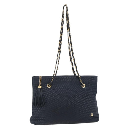 Bally Vintage Chain Shoulder Bag Quilted Leather Product Image