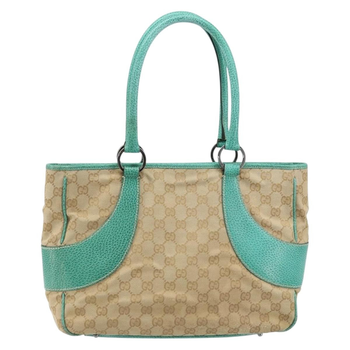 Gucci Vintage Ring Tote GG Canvas with Leather Medium