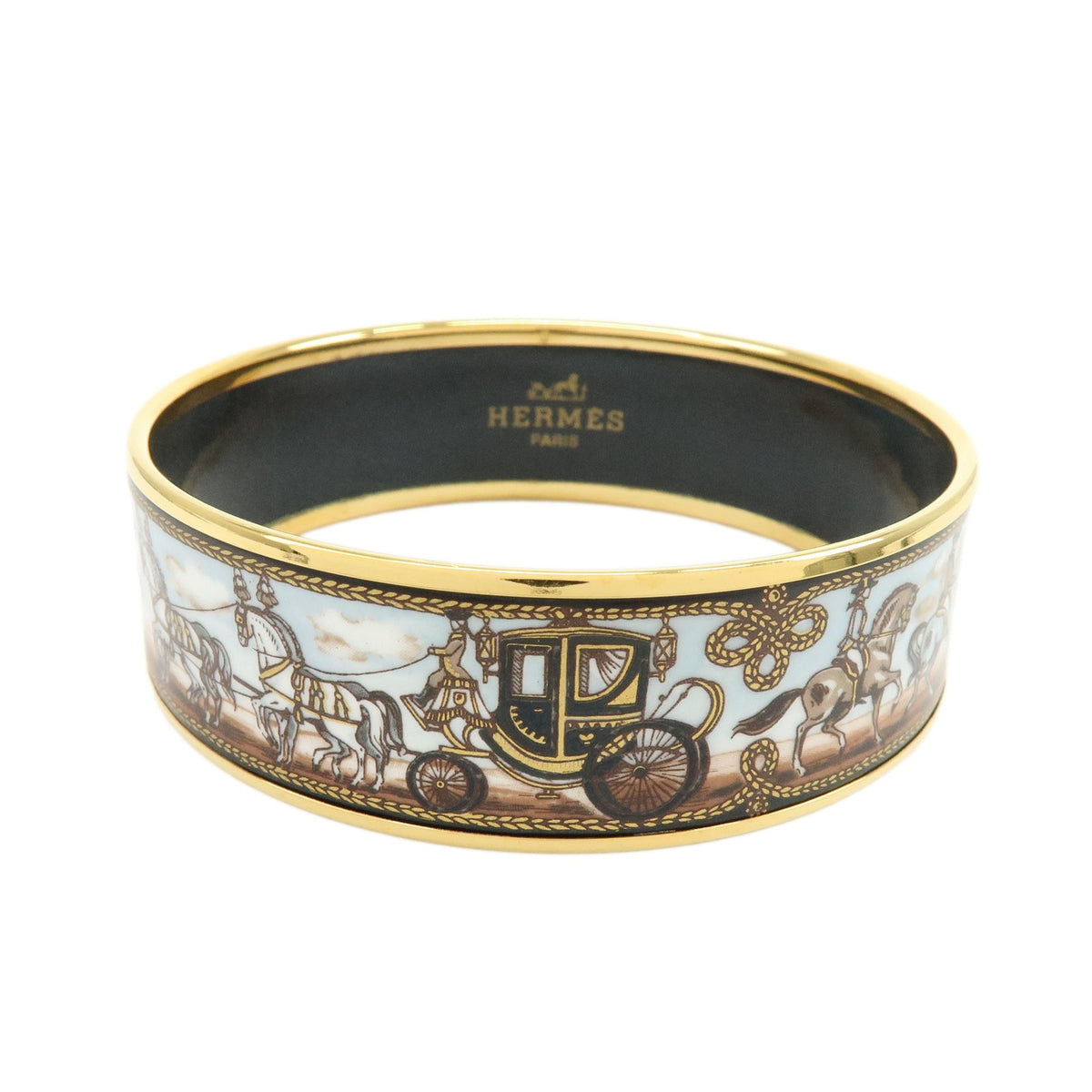 Hermes Caleche Bangle Enamel Wide