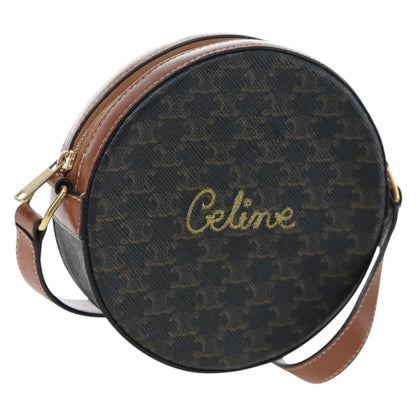 Celine Round Purse on Strap Triomphe Coated Canvas Product Image