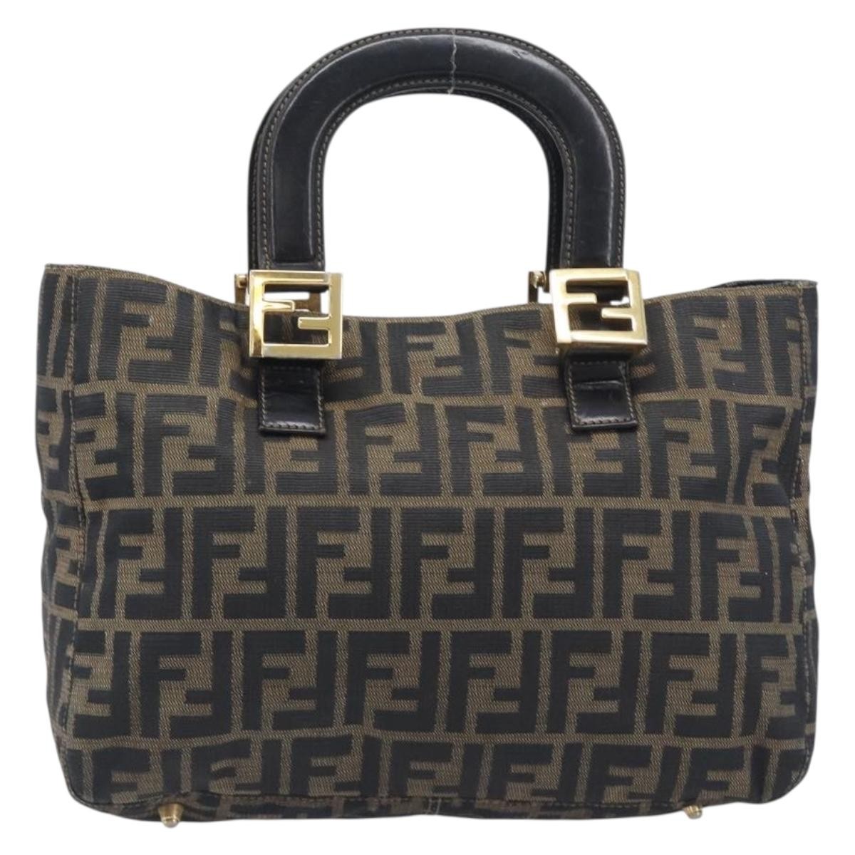 Fendi Vintage FF Handle Zucca Canvas Small