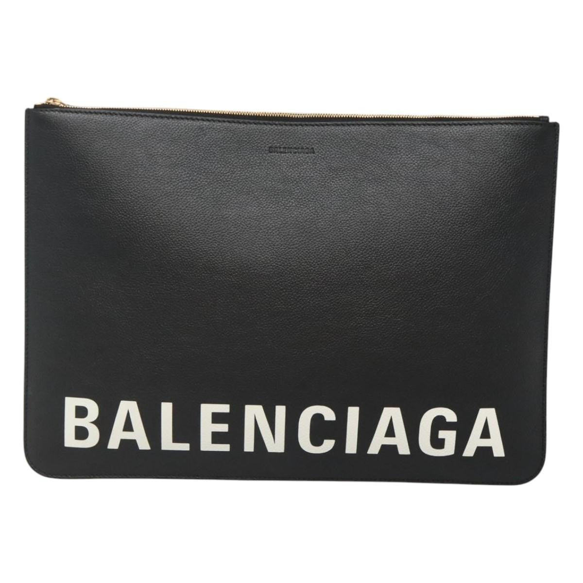 Balenciaga Ville Pouch Leather Large