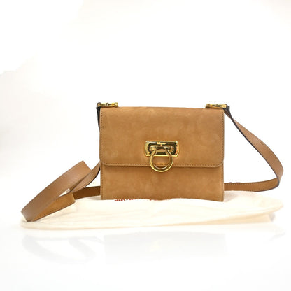 Salvatore Ferragamo Gancini Shoulder Bag Suede Product Image