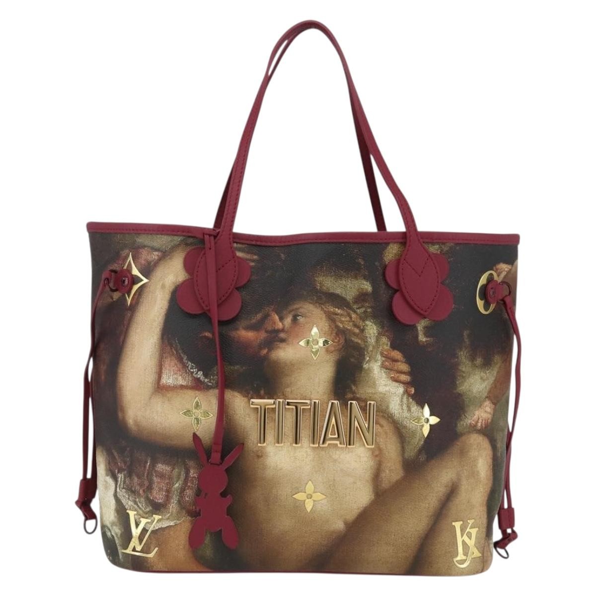 Louis Vuitton Neverfull NM Tote Limited Edition Jeff Koons Titian Print Canvas MM