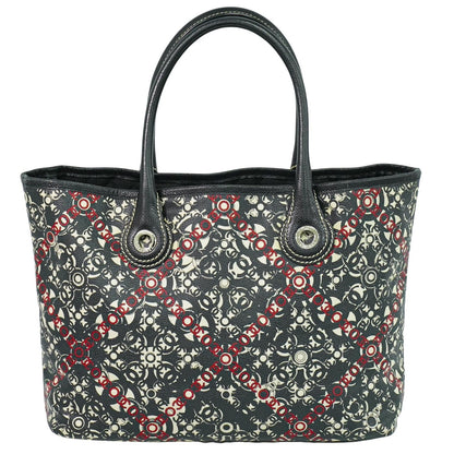 Chanel Optic Coco Tote Printed Coated Canvas with Caviar Large