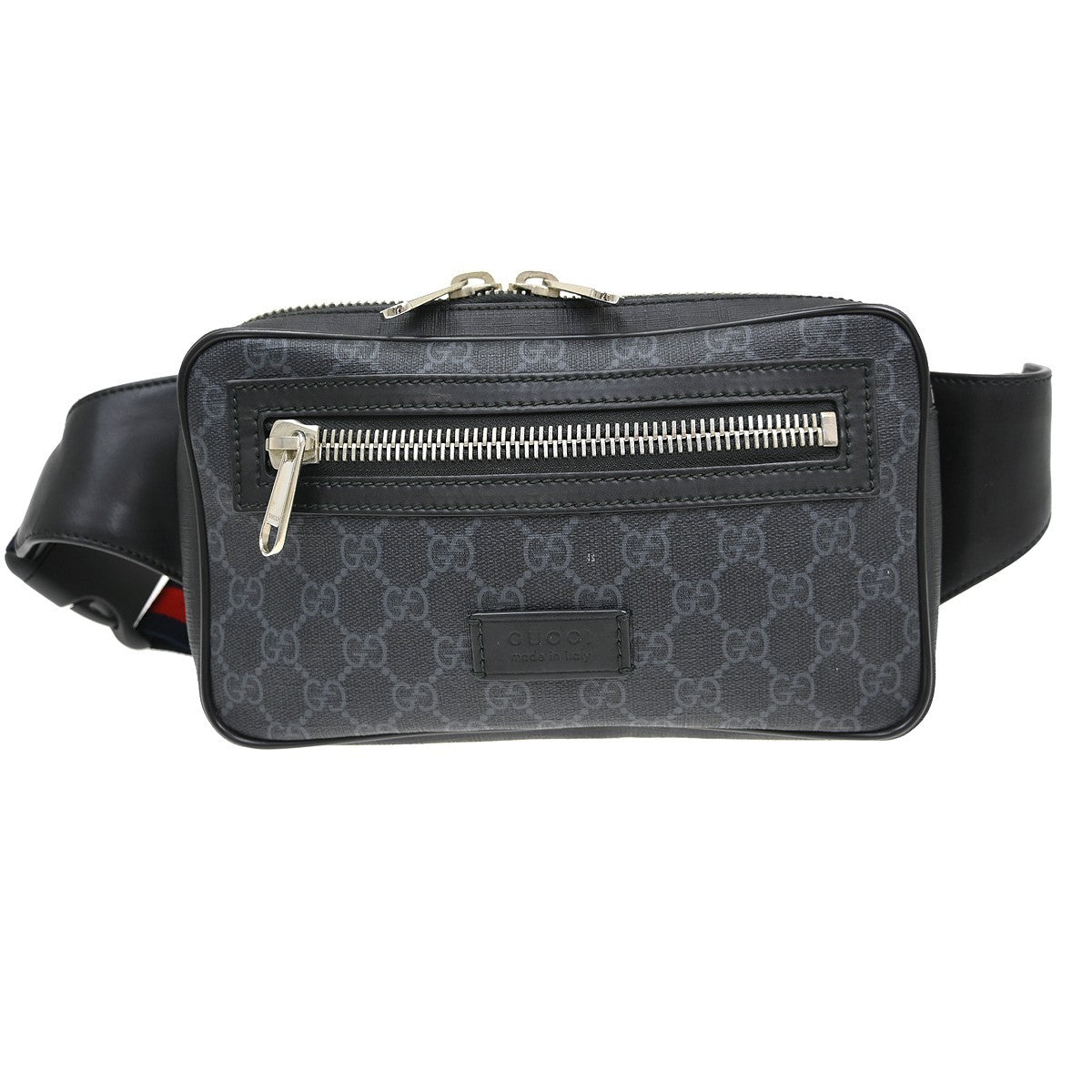 Gucci Zip Top Messenger Bag GG Coated Canvas Medium