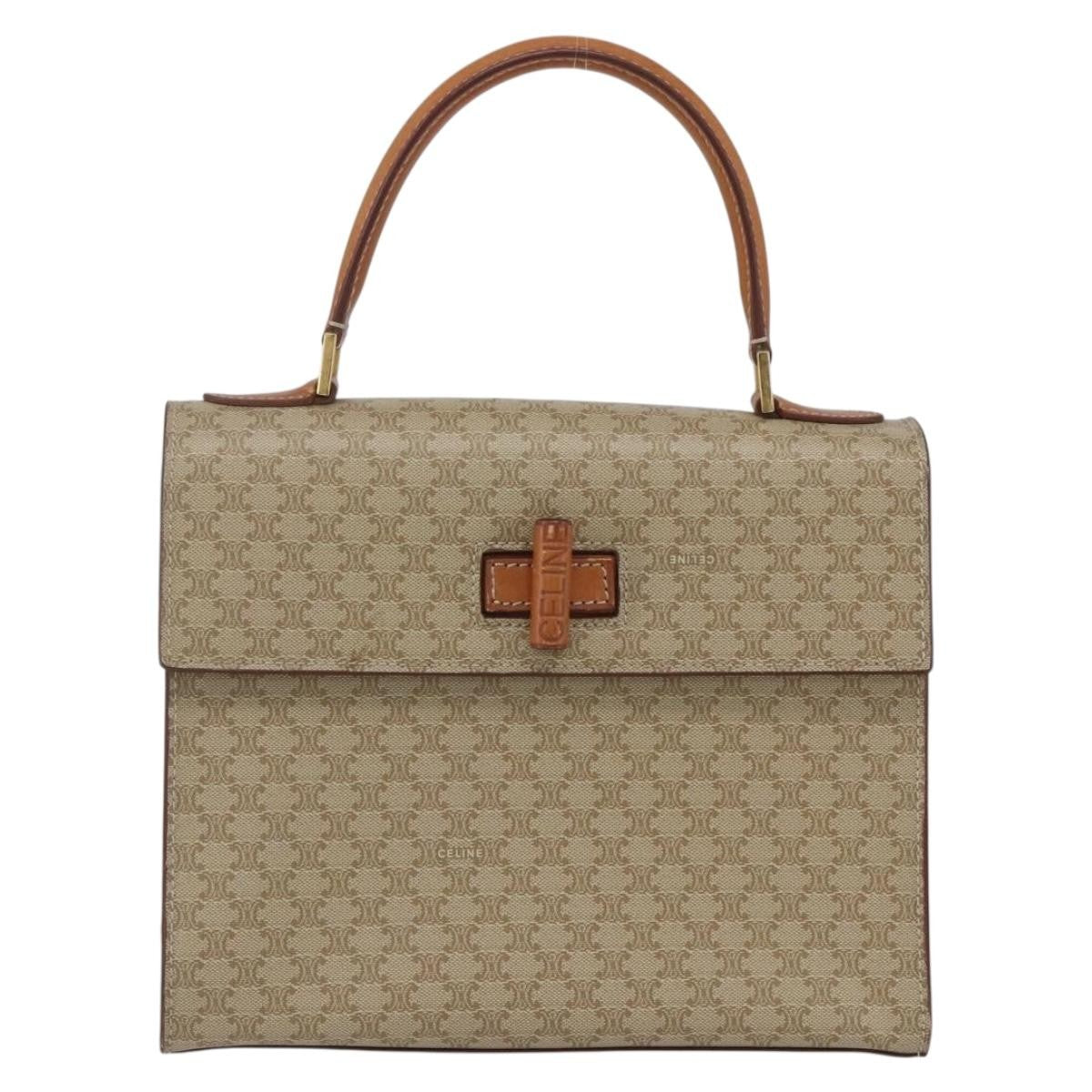 Celine Vintage Macadam Handbag Canvas and Leather Product Image