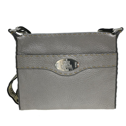 Fendi Vintage Selleria Zip Messenger Leather Small