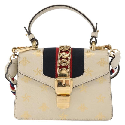 Gucci Sylvie Top Handle Bag Printed Leather Mini