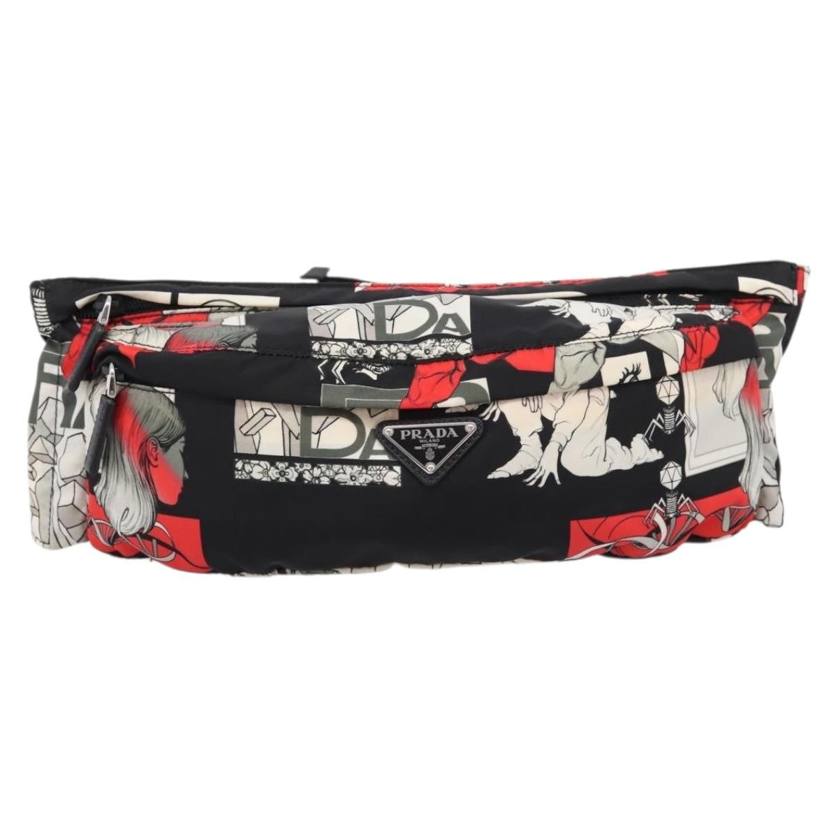 Prada Zip Waist Printed Tessuto Small