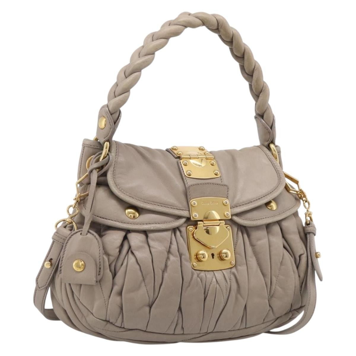 Miu Miu Coffer Hobo Matelasse Leather Large