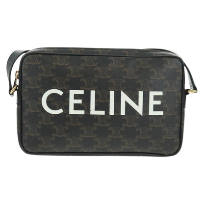 Celine Logo Messenger Bag Triomphe Coated Canvas Medium