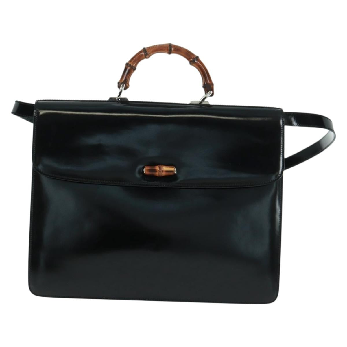 Gucci Vintage Bamboo Handle Bag Patent leather Product Image