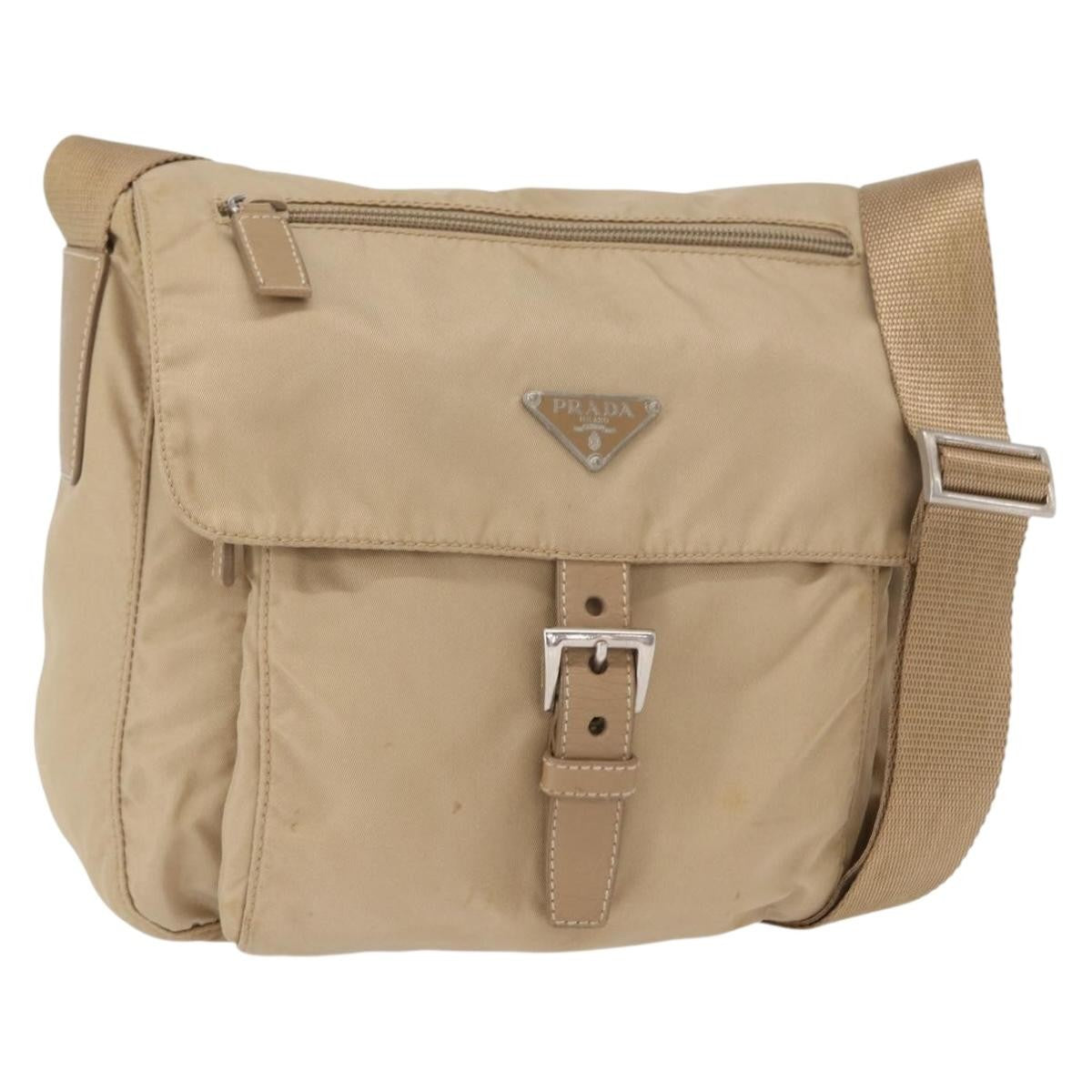 Prada Buckle Messenger Bag Tessuto Small