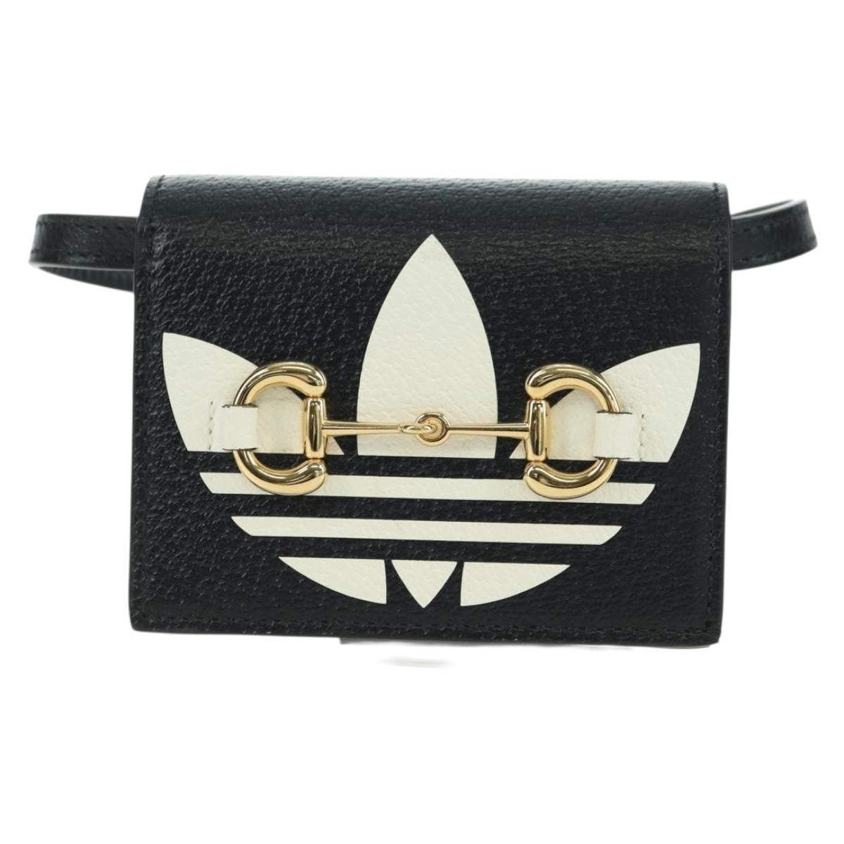 Gucci x adidas Horsebit Flap Card Case on Strap Leather Product Image