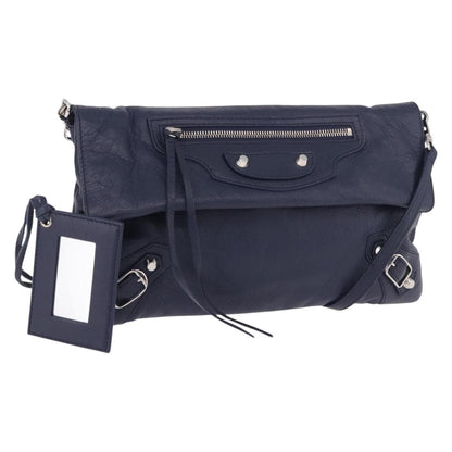 Balenciaga Classic Studs Envelope Strap Clutch Leather Mini
