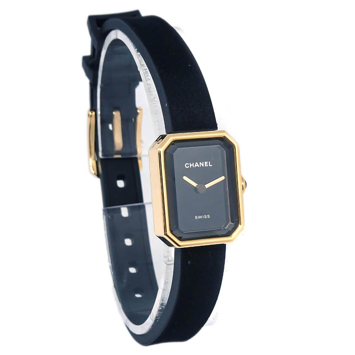 Chanel Premiere Velours Mini Quartz Watch Titanium with Yellow Gold and Velvet Rubber with Diamond Dial 15