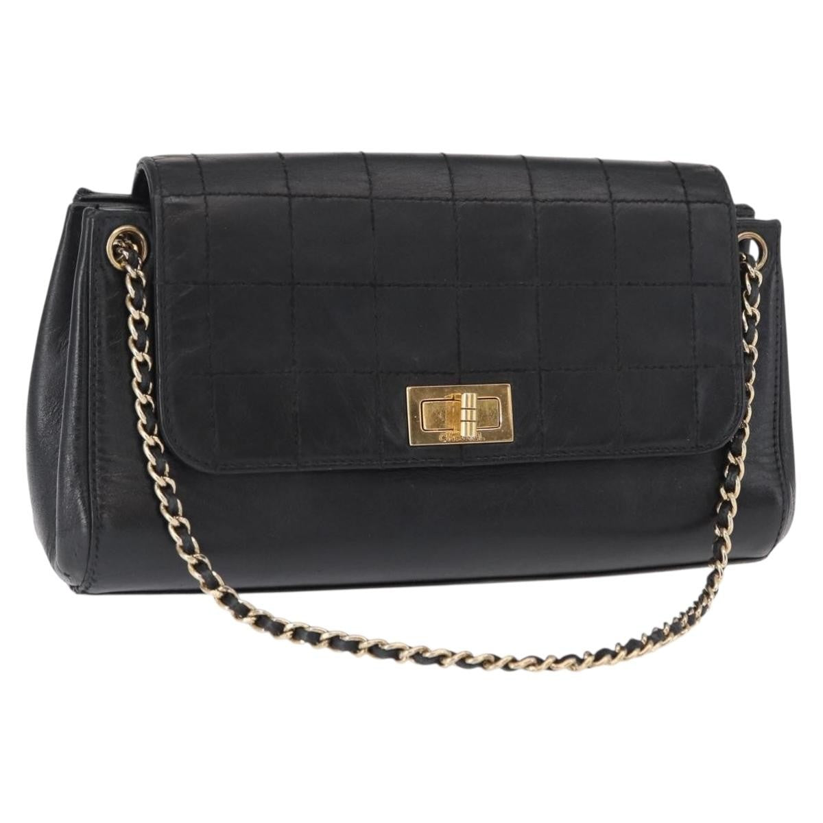 Chanel Chocolate Bar Accordion Reissue Flap Bag Quilted Lambskin East West