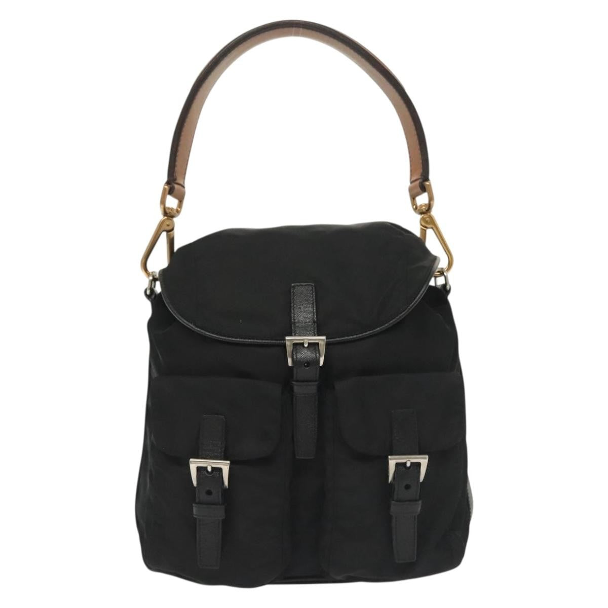 Prada Double Pocket Drawstring Shoulder Bag Tessuto Product Image