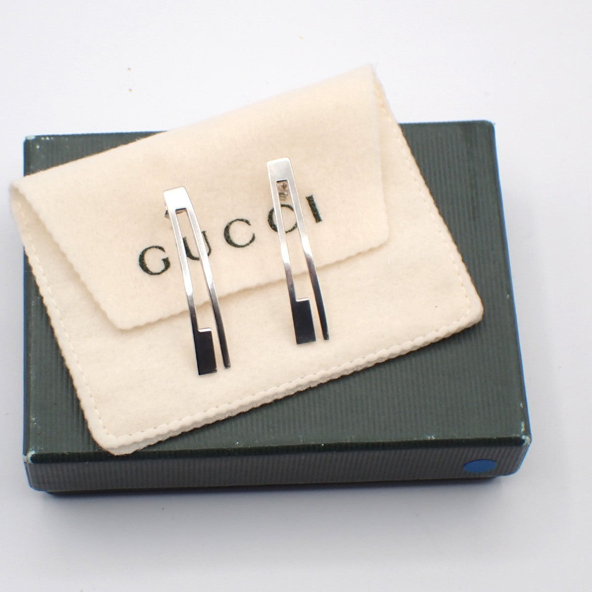 Gucci G Logo Long Studs Earrings Silver 925 Product Image