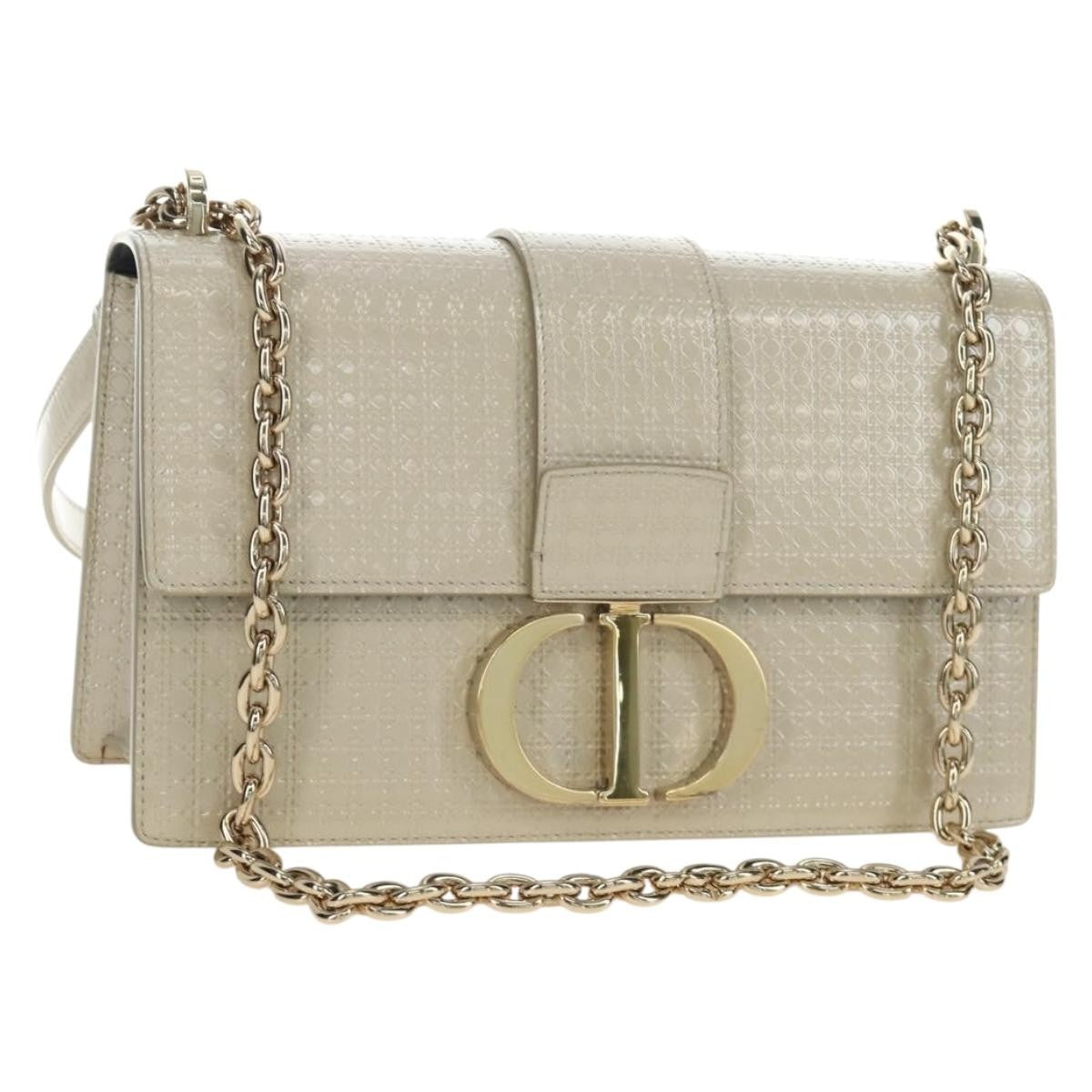 Christian Dior 30 Montaigne Chain Flap Micro Cannage Metallic Calfskin Product Image
