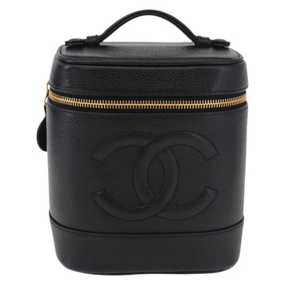 Chanel Vintage Timeless Cosmetic Case Caviar Tall
