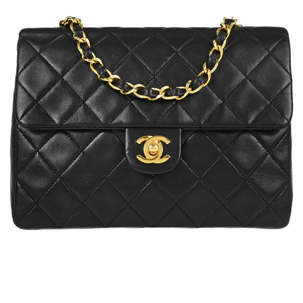 Chanel Vintage Square Classic Flap Quilted Lambskin Small