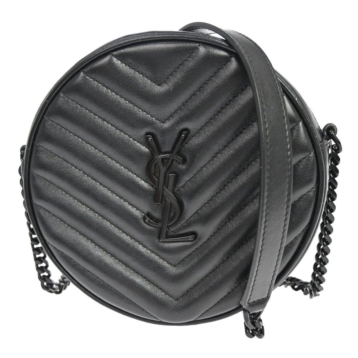 Saint Laurent Vinyle Round Camera Matelasse Chevron Leather Product Image