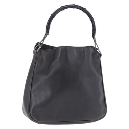 Gucci Vintage Bamboo Handle Open Hobo Leather Large