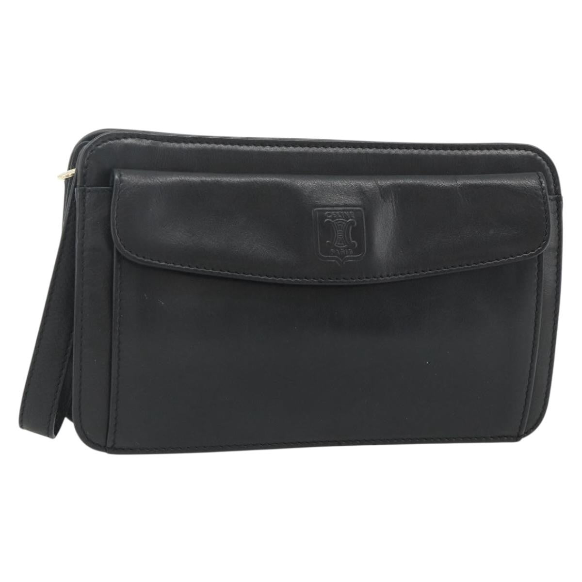 Celine Zip Clutch Leather Oversized