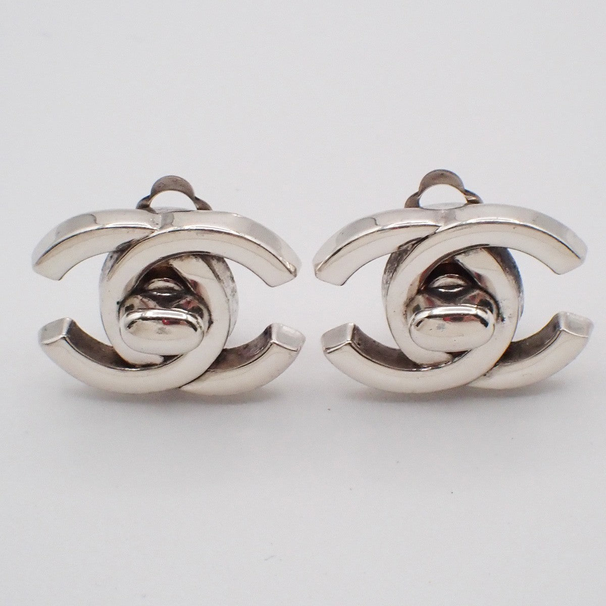 Chanel CC Turnlock Clip-On Earrings Metal Product Image