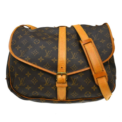 Louis Vuitton Saumur Handbag Monogram Canvas 35