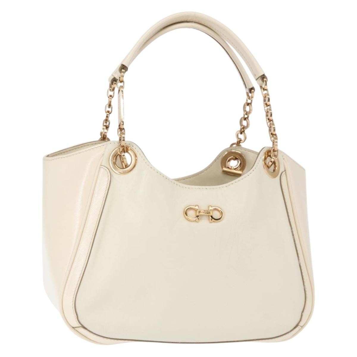 Salvatore Ferragamo Betulla Chain Tote Leather Small