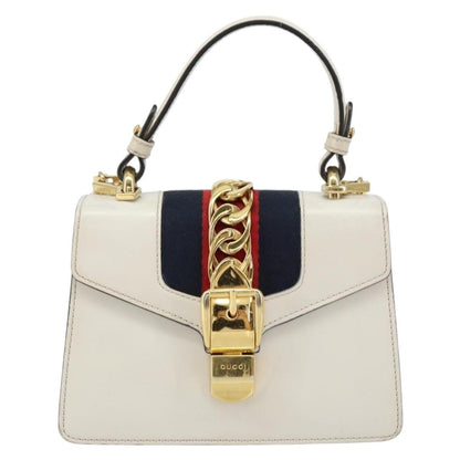 Gucci Sylvie Top Handle Bag Leather Mini