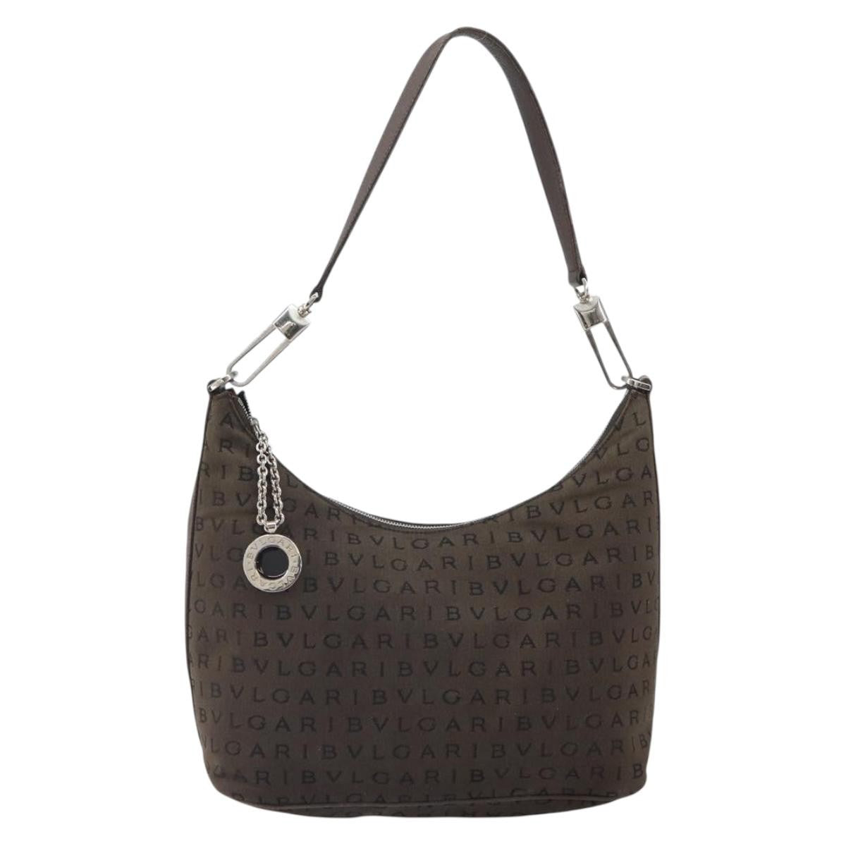 Bvlgari Logomania Shoulder Bag Canvas with Leather Product Image