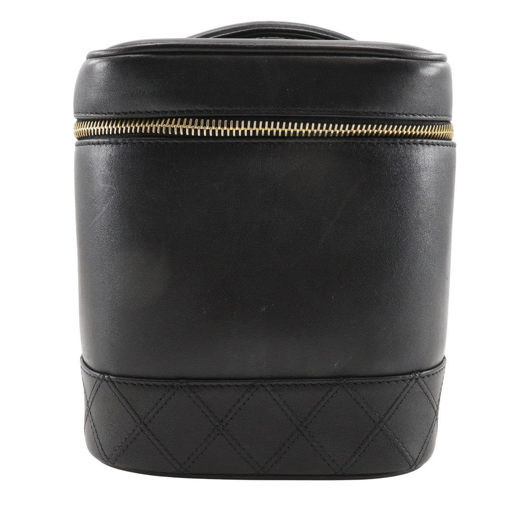 Chanel Vintage Cosmetic Case Leather Tall