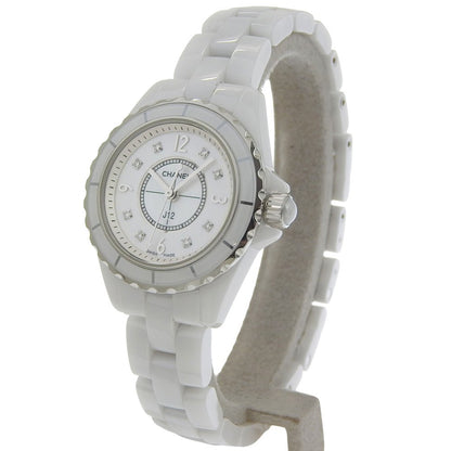 Chanel J12 Automatic Watch Ceramic and Stainless Steel with Diamond Markers and Mother of Pearl 29