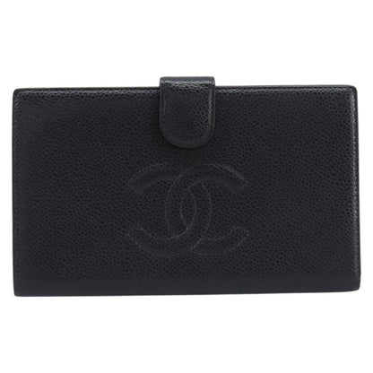 Chanel Vintage CC Bifold Leather Long