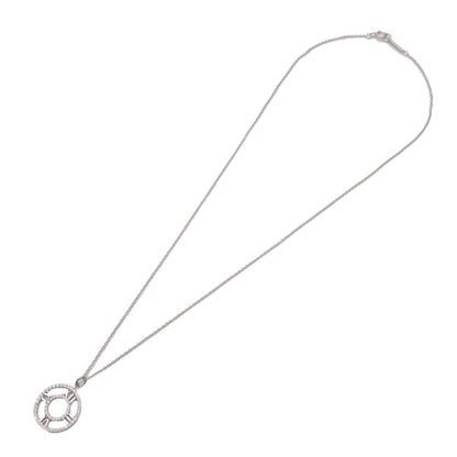 Tiffany & Co. Atlas Circle Pendant 18K White Gold with Diamonds Medium