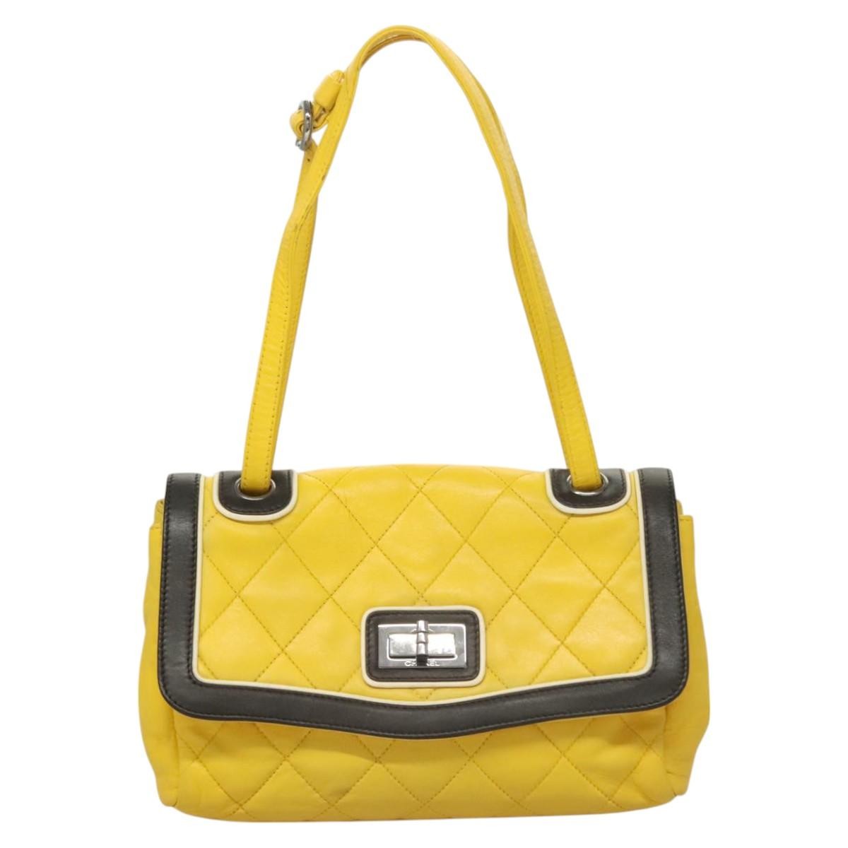 Chanel Two Tone Mademoiselle Lock Flap Quilted Lambskin Large