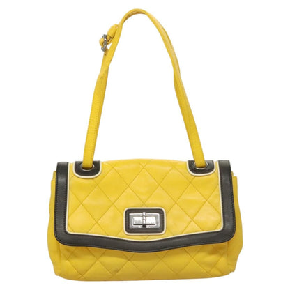 Chanel Two Tone Mademoiselle Lock Flap Quilted Lambskin Large