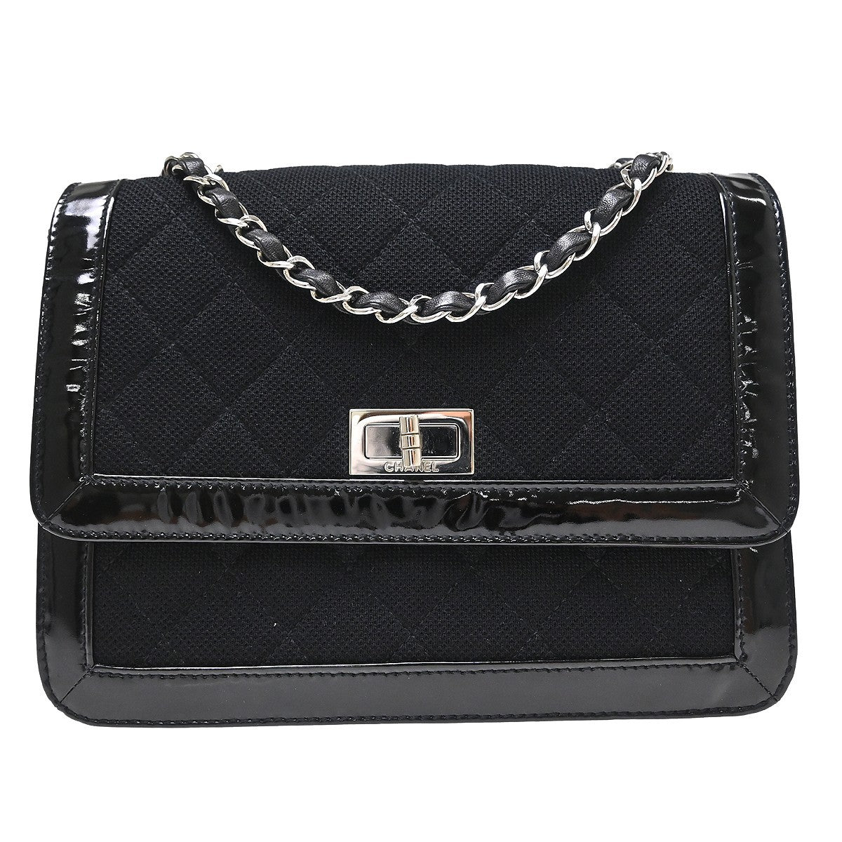 Chanel Reissue Flap Quilted Jersey with Patent Mini
